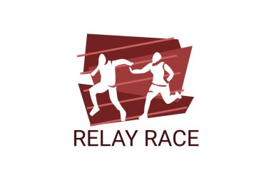 Relay race sport vector line icon. practice relay race. sport pictogram, vector illustration.