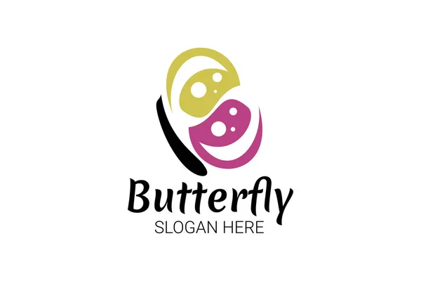 Логотип Компанії Метелик Векторні Ілюстрації Підходить Бізнес Компанії Сучасної Компанії — стоковий вектор
