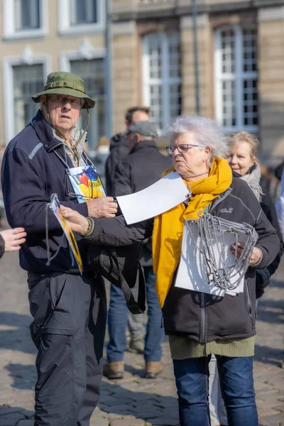 Roermond Limburg Nederländerna Mars 2022 Protestera Mot Rysk Väpnad Invasion — Stockfoto