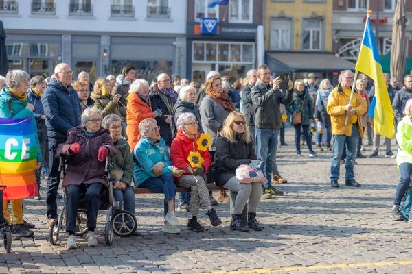 Roermond Limburg Nederländerna Mars 2022 Protestera Mot Rysk Väpnad Invasion — Stockfoto