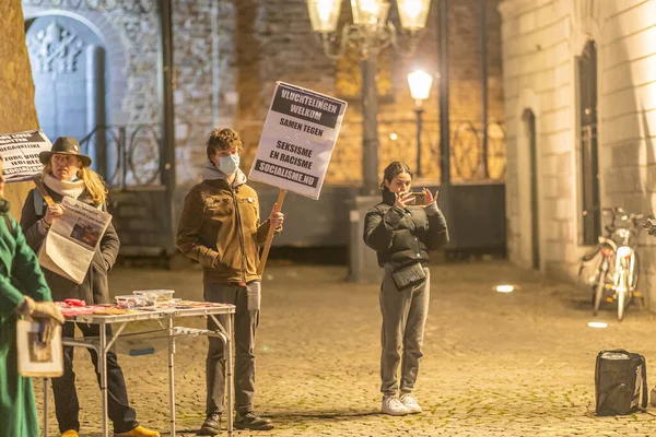 Maastricht Jižní Limburg Nizozemsko Března 2022 Mezinárodní Den Žen Projevy — Stock fotografie