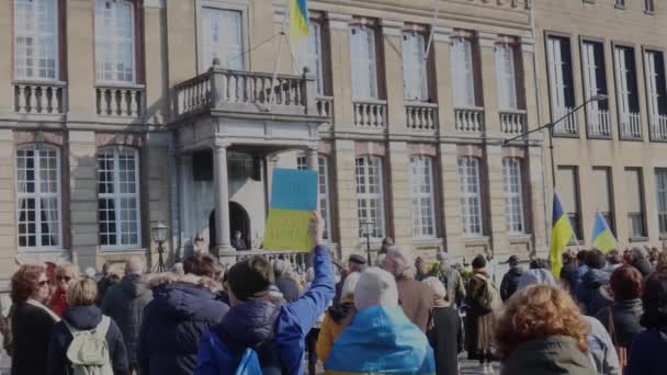 Roermond Limburg Netherlands March 2022 Protest Russian Armed Invasion Ukraine — Stock Video