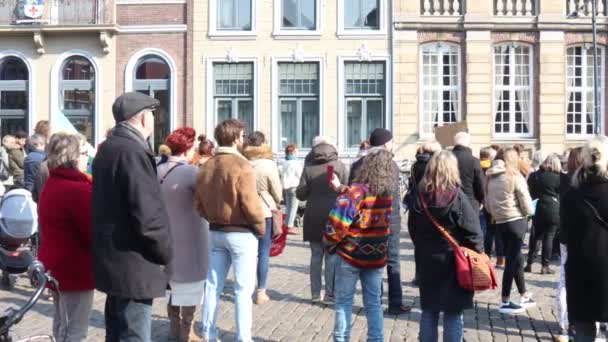 Roermond Limburg Netherlands March 2022 Protest March Russian Armed Invasion — Stock Video