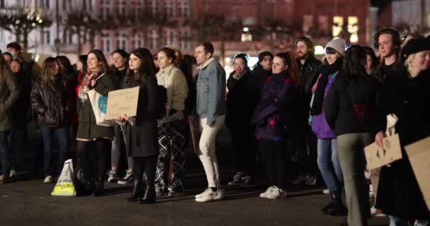 Maastricht Dél Limburg Hollandia 2022 Március Nemzetközi Nőnap Beszédek Tüntetések — Stock videók