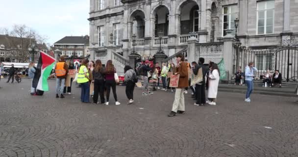 Maastricht Limbourg Sud Pays Bas Mars 2022 Manifestation Pas Racisme — Video