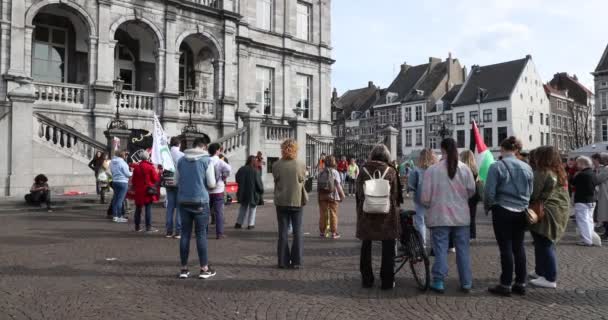 Maastricht Södra Limburg Nederländerna Mars 2022 Protest Ingen Rasism Ingen — Stockvideo
