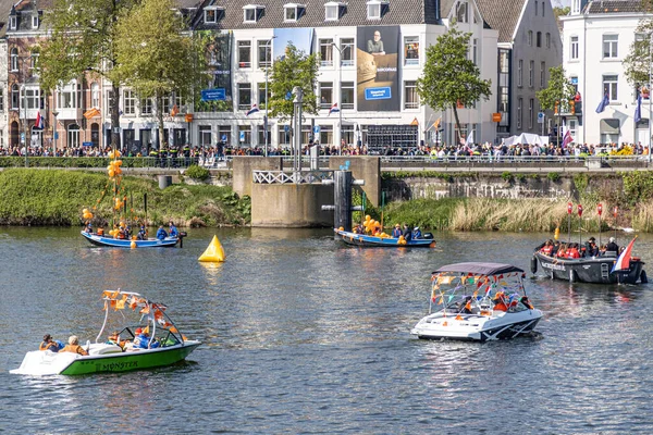 Maastricht Dél Limburg Hollandia 2022 Április Királyi Ünnepség Hollandiában Hajók — Stock Fotó