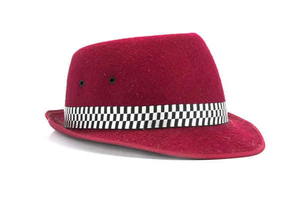 Beyaz bir arka plan üzerinde moda şapka — Stok fotoğraf