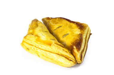 bir dilim elmalı turta izole