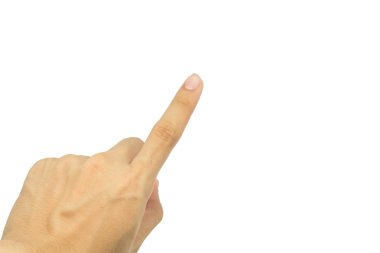 izole erkek işaret eden bir ele