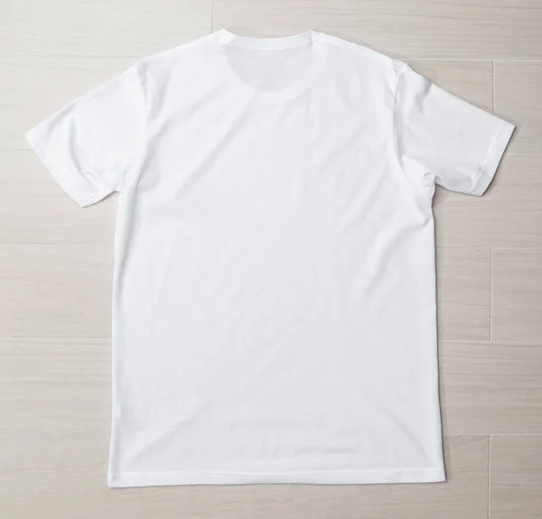 Blank White Shirt Mockup Template Floor — Stock Photo, Image