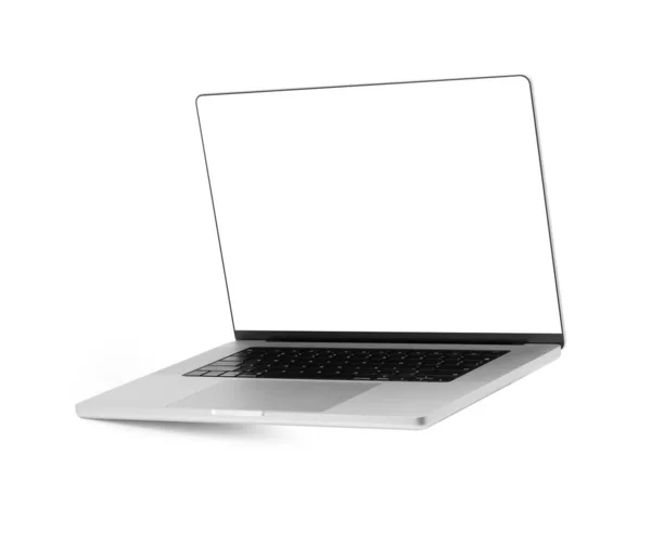 Laptop Computer Mockup Isolated White Background Clipping Path — Stock Photo, Image