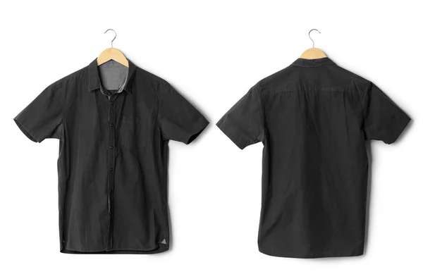 Realistic Shirts Mockup Hanging Isolated White Background Clipping Path — Stock Photo, Image