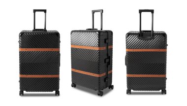 izole kırpma yolu ile beyaz arka planda siyah Bagaj.