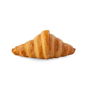 Kruvasan kırpma yolu ile beyaz arkaplanda izole edildi.