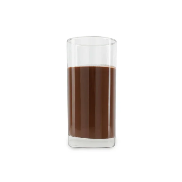 Cocoa Glass Isolated White Background Clipping Path — Stok Foto
