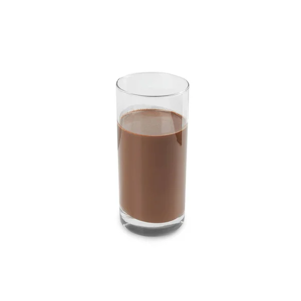 Cocoa Glass Isolated White Background Clipping Path — Stockfoto