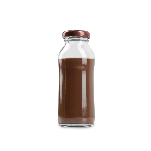 Cocoa Bottle Isolated White Background Clipping Path — Stok fotoğraf