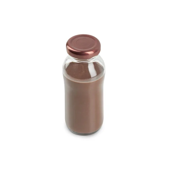 Cocoa Bottle Isolated White Background Clipping Path — 스톡 사진