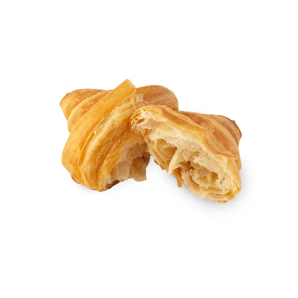 Croissant Isolated White Background Clipping Path —  Fotos de Stock