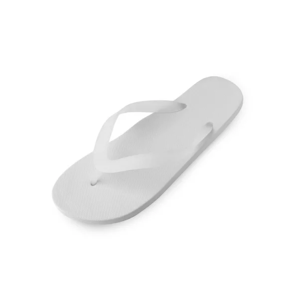White Flip Flop Sandals Mockup Isolated White Background Clipping Path — ストック写真