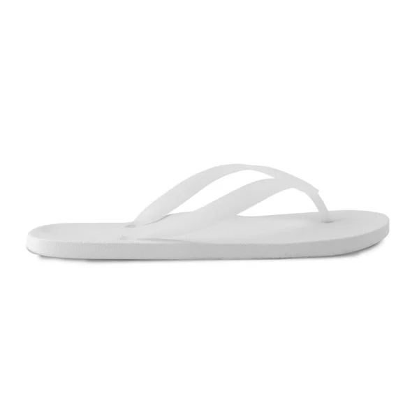 White Flip Flop Sandals Mockup Isolated White Background Clipping Path — 스톡 사진