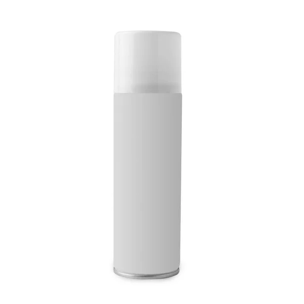 Spray Can Mockup Isolated White Background Clipping Path — 图库照片