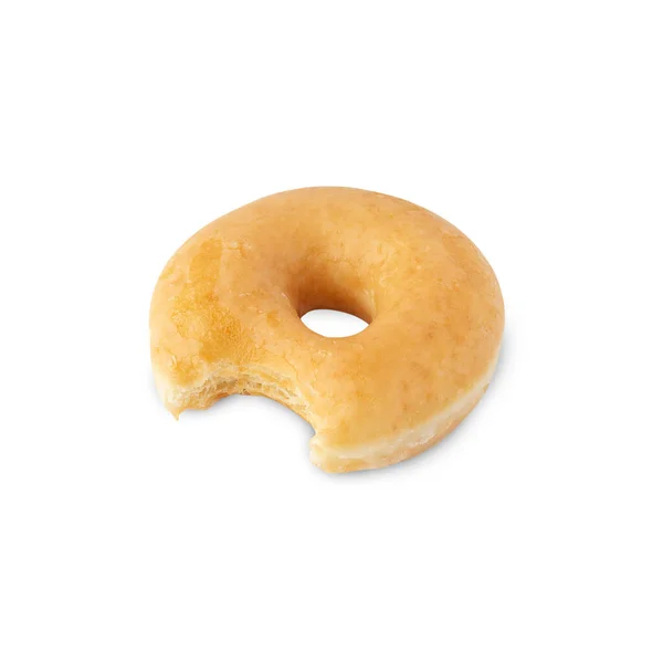 Geglazuurde Donut Geïsoleerd Witte Achtergrond Met Clipping Pad — Stockfoto