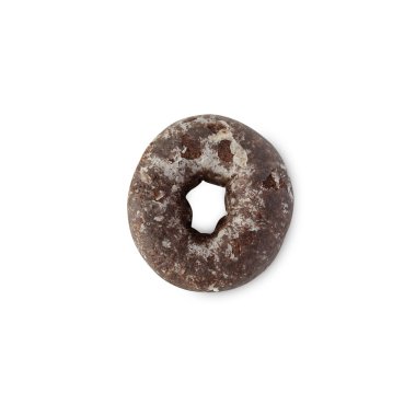 Çikolatalı çörek izole kırpma yolu ile beyaz arka plan üzerinde.