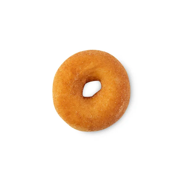 Cinnamon Donut Isolated White Background Clipping Path — Zdjęcie stockowe