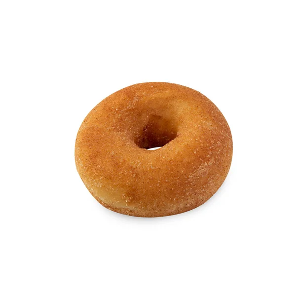 Cinnamon Donut Isolated White Background Clipping Path — Zdjęcie stockowe