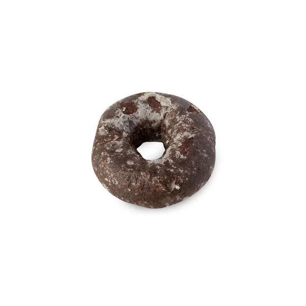 Donut Chocolate Isolado Fundo Branco Com Caminho Recorte — Fotografia de Stock