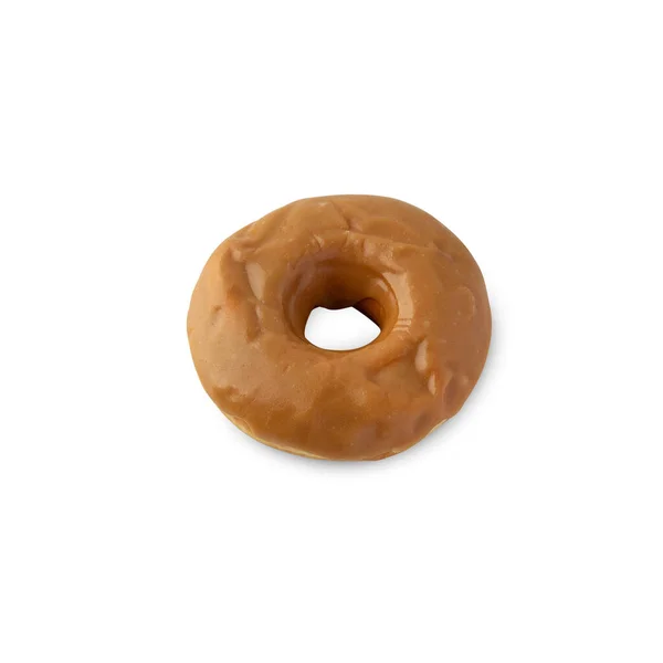 Maple Dip Donut Isolated White Background Clipping Path — Zdjęcie stockowe