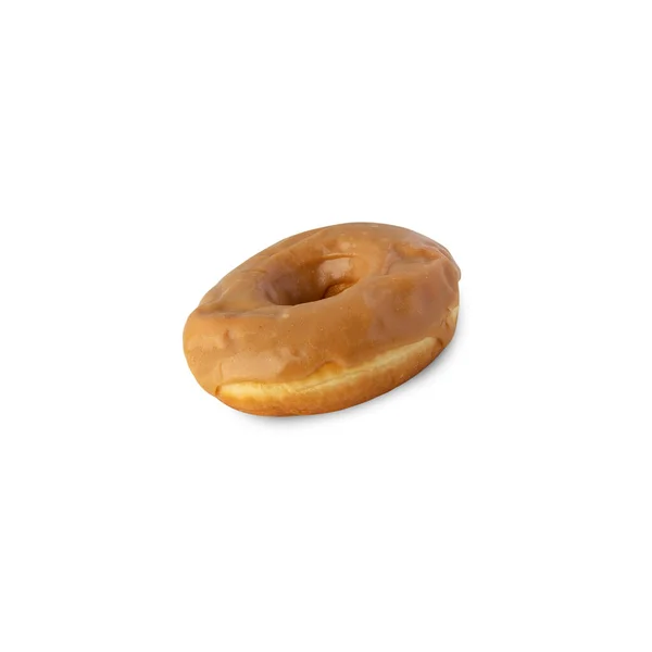 Maple Dip Donut Isolated White Background Clipping Path — Fotografia de Stock