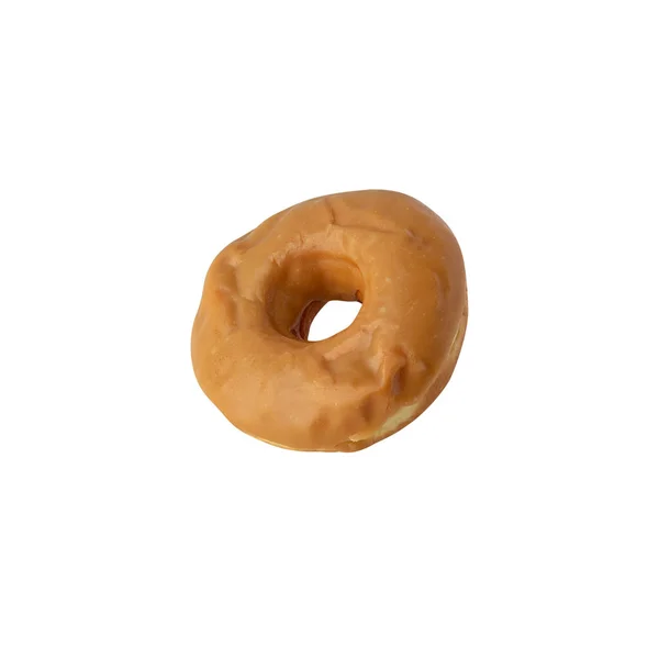 Maple Dip Donut Isolated White Background Clipping Path — стоковое фото
