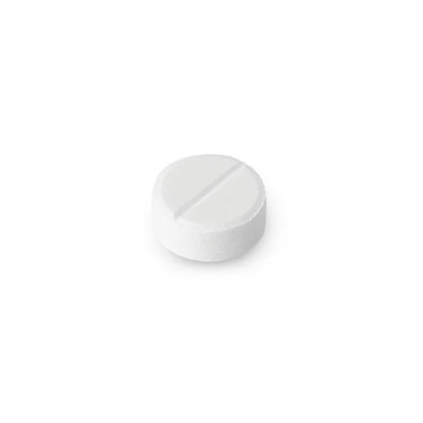 Lékařské Pilulky Izolované Bílém Pozadí Výstřižkem Cesta — Stock fotografie