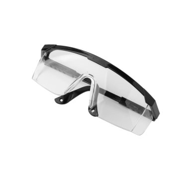 Safety glasses isolated on white background with clipping path.