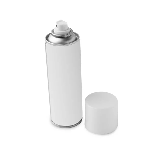 Spray Can Mockup Isolated White Background Clipping Path — Stockfoto