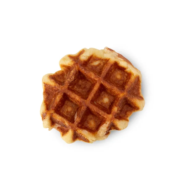 Belgian Waffle Isolated White Background Clipping Path — Fotografia de Stock