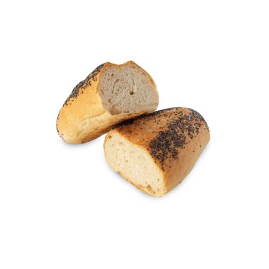 Multigrain bread isolated on white background with clipping path.