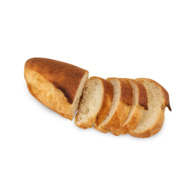 Baguette Bread isolated on white background with clipping path.