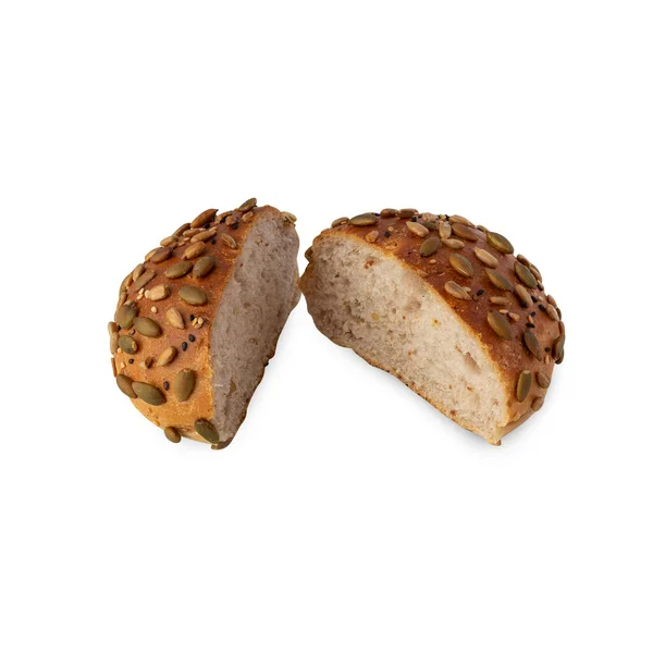 Multigrain Bread Isolated White Background Clipping Path — 스톡 사진