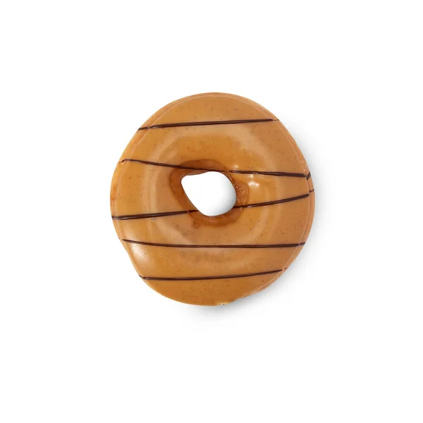 Peanut Butter Donut Isolated White Background Clipping Path — Zdjęcie stockowe