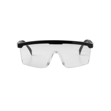 Safety glasses isolated on white background with clipping path.