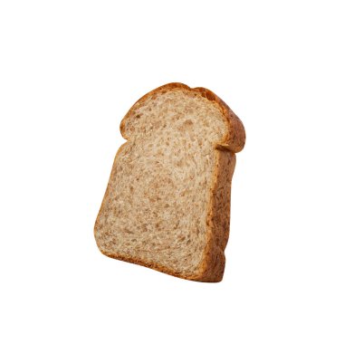 Sliced Whole Wheat Bread isolated on white background with clipping path.