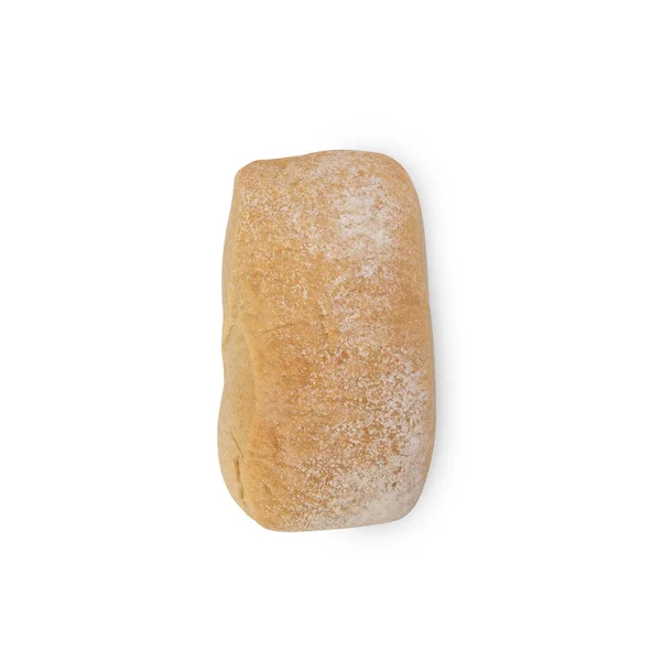 Хлеб Ciabatta Изолирован Белом Фоне Вырезанием Пути — стоковое фото