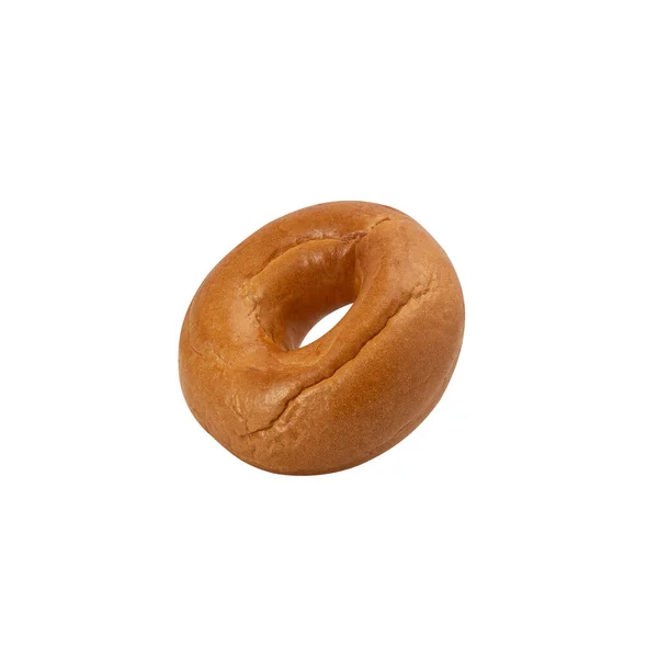 Plain Bagel Isolated White Background Clipping Path — Fotografia de Stock