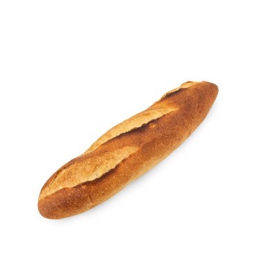 Baguette Bread isolated on white background with clipping path.
