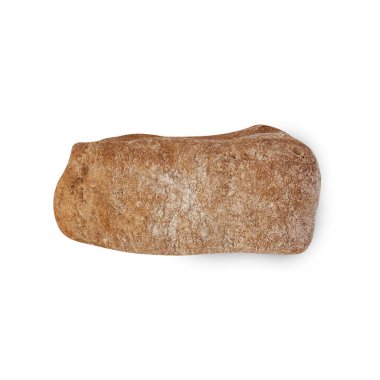 Ciabatta Bread isolated on white background with clipping path.