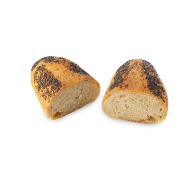 Multigrain bread isolated on white background with clipping path.